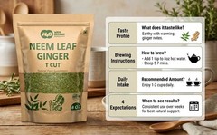 Neem Ginger Tea – 8 oz – Caffeine-Free Herbal Blend – Immunity & Digestive