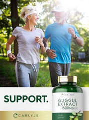 Guggul Extract 1500mg | Guggulsterone | 180 Capsules | Non-GMO | by Carlyle