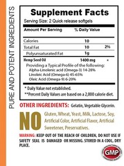 pain killer supplement – HEMP SEED OIL PILLS – hemp oil -1400mg – 1 Bottle