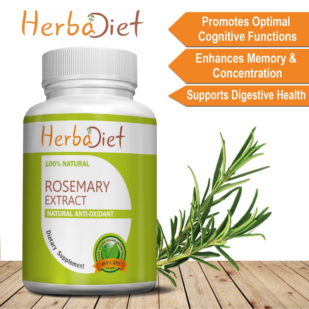 Rosemary Leaf Extract Capsules 20:1 Natural Powerful Antioxidant Immune Support