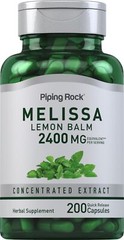 Lemon Balm Capsules 2400mg | 200 Count | Extract | Non-GMO | by Piping Rock