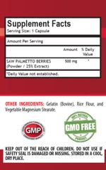 Prostate support – SAW PALMETTO EXTRACT – 1B/100 Capsules – saw palmetto