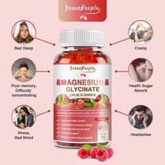 Magnesium Glycinate Gummies 400mg Improve Sleep Promotes Cognition & Focus 60pcs