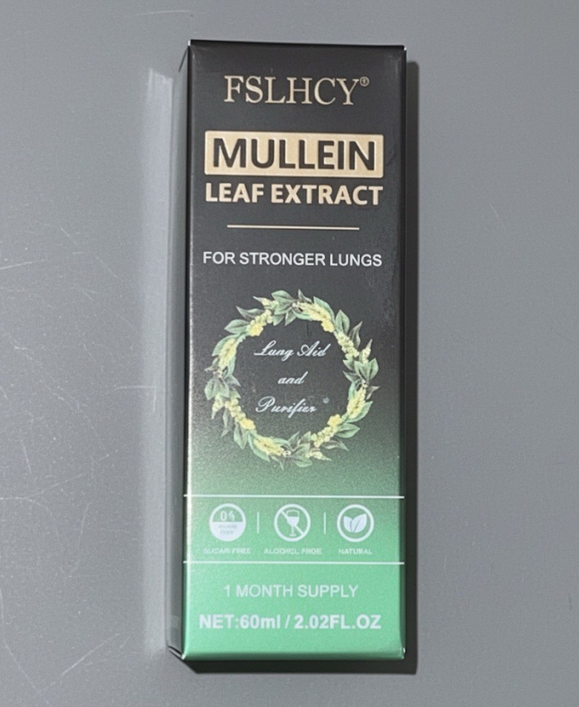 Mullein Leaf Extract w/Chlorophyll for Stronger Lungs 60 ml Exp 05/2027