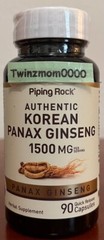 Korean Panax Ginseng 1500mg 90 Capsules