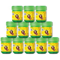 Thai Herbal Inhaler Set, Natural Aromatherapy, Pack of 12 Jars