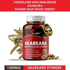 Organic Akarkara Anacyclus Pyrethrum Root libido Powder 1500mg 120 Capsules