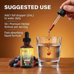Clean Nutra Multi Herbal Liquid Drops Organic Maca Root Adaptogen Blend Daily