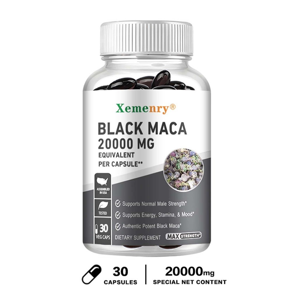 Black Maca 20000mg -Testosterone Booster, Muscle Health, Supports Desire Stamina