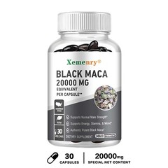 Black Maca 20000mg -Testosterone Booster, Muscle Health, Supports Desire Stamina