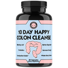 Angry Supplements Weight Loss Detox 10 Day Happy Colon Cleanse w/ Probiotics 1PK