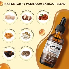 Javeriah Mushroom Complex Liquid Drops Supplement with Lion’s Mane, Shiitake
