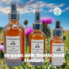 Organic Milk Thistle Seed (Silybum marianum) Double Extracted Tincture Glycerin