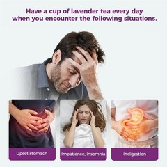 WOTIHA 60 Count Premium Lavender Flower Tea Bags – 100% Natural Herbal Tea, Targ