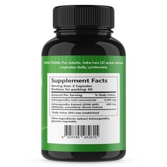 Ashwagandha KSM-66 5500 mg Improve Energy Stress Sleep Support Capsules 120