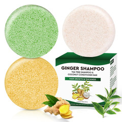 Ginger & Tea Tree Bar Shampoo and Conditioner, for anti Hair Loss, Promote Hair