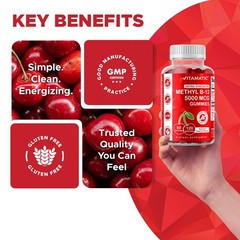 2 Pack- Vitamatic Extra Strength Vitamin B12 5000 mcg Gummies – 120 Count
