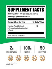 Glucomannan Powder Konjac Root Extract Nutritional Supplement 100G For Wellness