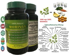 PURE MORINGA oleifera leaf 120 MORINGA ORGANIC CAPSULES 100% MORINGA LEAVES