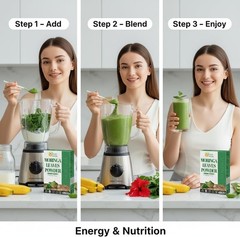 Fresh Moringa Powder 5.3oz – Nutrient-Rich Superfood for Morning Smoothies