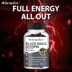 Black Maca Root 2000mg per caps (4:1 Extract) 120 Veggie Capsules