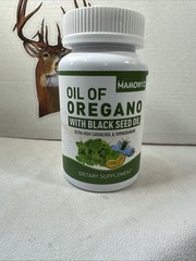 Oil of Oregano with Black Seed Oil Organic 200 count Exp.12/26 FREE SHIPPING