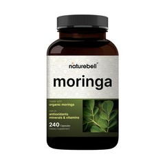 NatureBell Moringa 240 Capsules Organic Superfood Support – 120 Servings