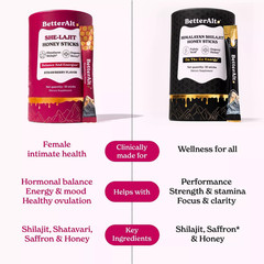 Better Alt She-Lajit Honey Sticks for Women Himalayan Shilajit 21 Ct