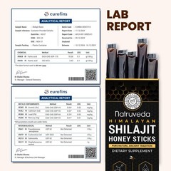 Pure Himalayan Shilajit Honey Sticks with Raw Organic Honey Fulvic Acid