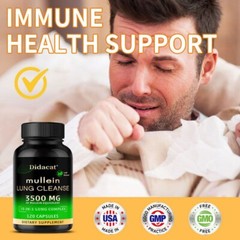 15-in-1 lung complex Mullein Extract Supplement, for Lungs Detox and Cleanse