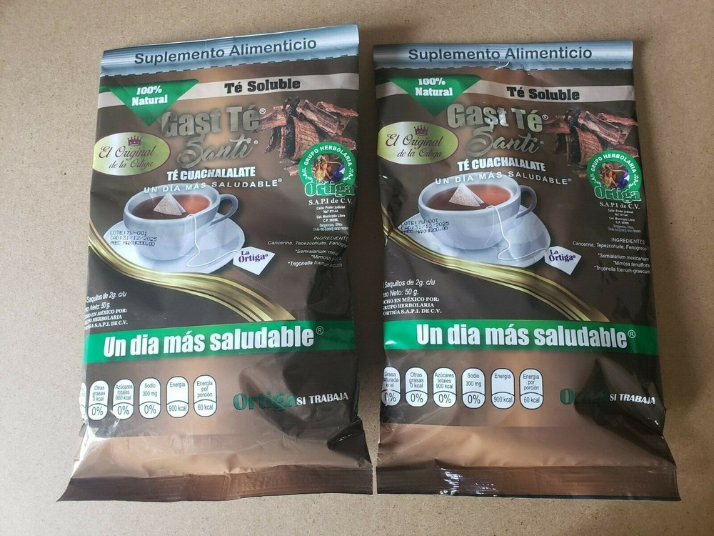 2 Te Cuachalalate 50 Bolsitas Para e Estomago/TEA Cuachalate 50 Tea Bags Natural
