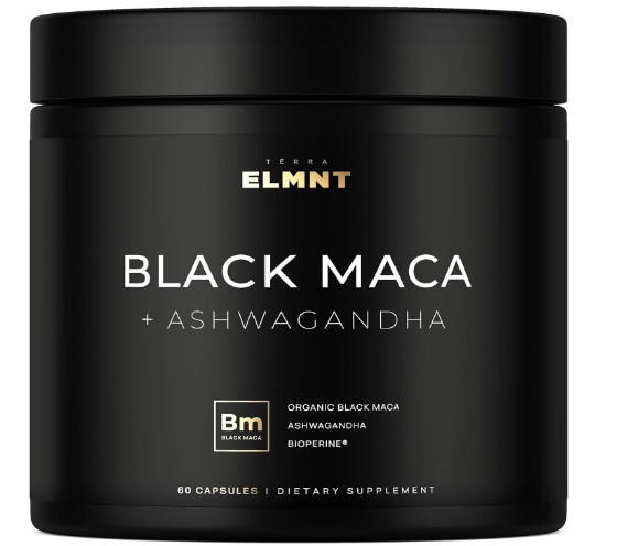Organic Black Maca Root with Ashwagandha -Highest Potency 40,000mg 40x Strength