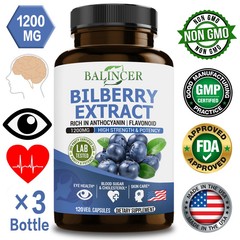 Bilberry Extract 1200mg 30 To 120 Capsules Eye Vision Health HEALTHY BLOOD SUGAR