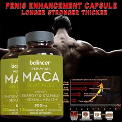 Peruvian Maca Capsules 500mg Support Energy and Stamina