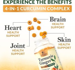 Turmeric Gummies with Ginger Highest Potency Chewable Joint Support Gummy