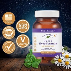 Native Remedies 10-in-1 Natural Sleep Aid for Adults & Kids 4+ – Herbal Sleep Su