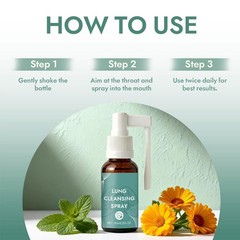 Lung Cleansing Spray 60ml Respiratory Soothing Solution Lung Cleaner