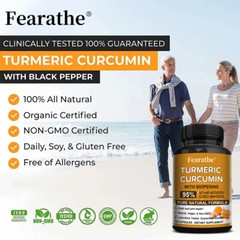 TURMERIC CURCUMIN 95% CURCUMINOIDS 1200mg EXTRACT TUMERIC BIOPERINE ANTIOXIDANT