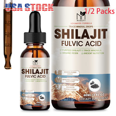 1/2Packs Organic Pure Shilajit Drops 60ml, Extremely Potent, Fulvic Acid