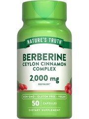 Berberine with Ceylon Cinnamon 2000mg | 50 Vegan Capsules | by Nature’s Truth