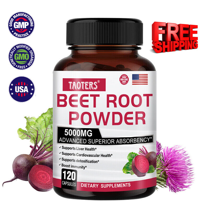 Beet Root Powder 5000mg Supports Blood Circulation and Immune System Health
