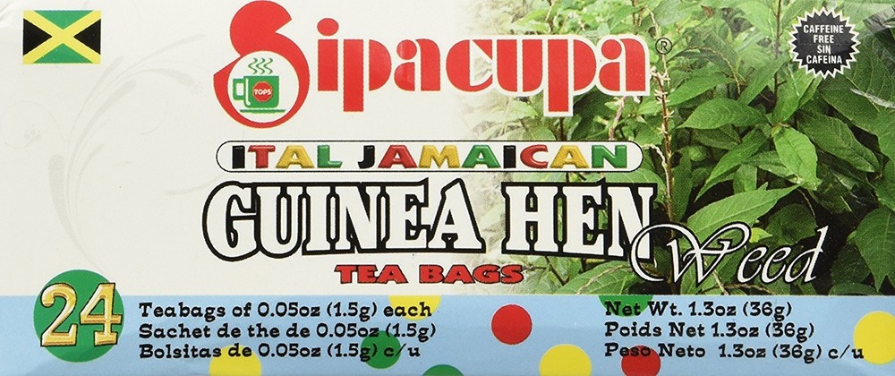2 Guinea hen weed sipacupa ital jamaican best tea bag aka anamu freshly packed