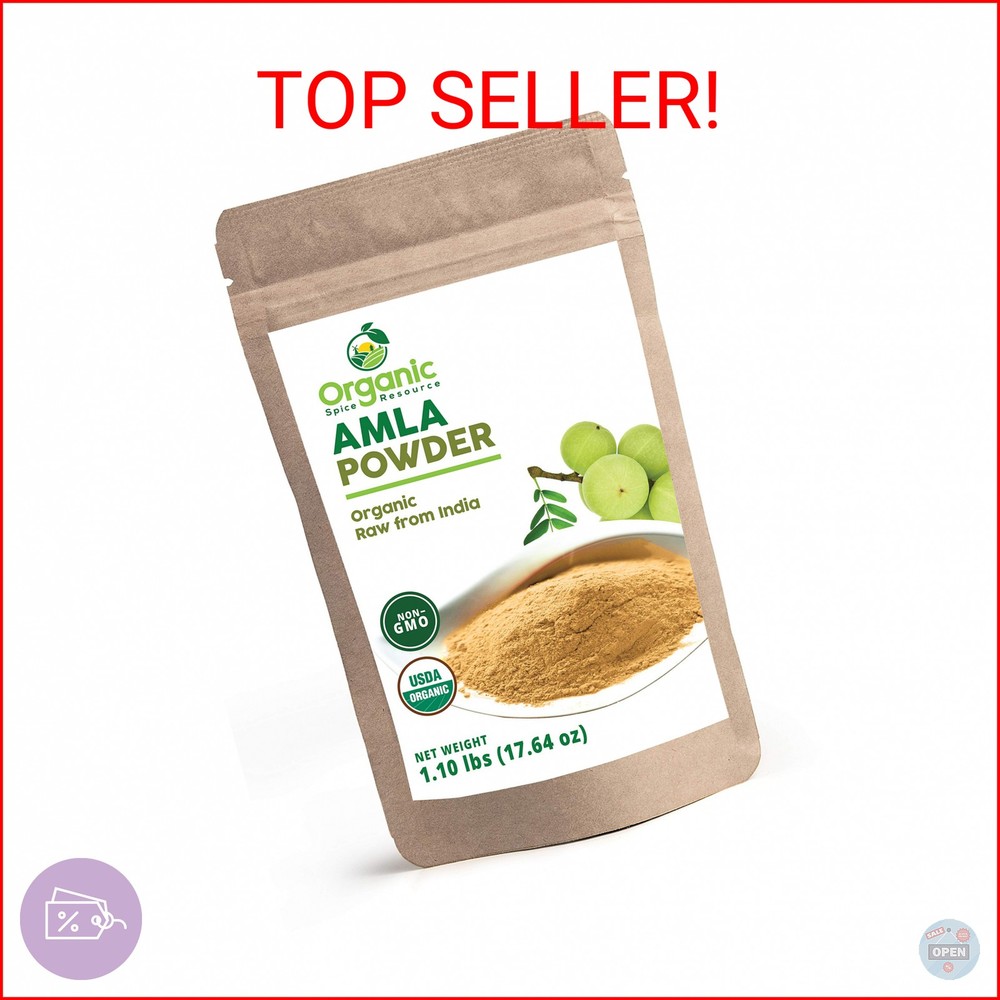 Organic Amla Powder – 1.1 lbs or 17.54oz | Amalaki, USDA Organics, Non-GMO, Kosh
