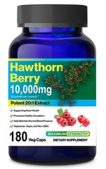 Hawthorn Berry 10000mg 180 Caps Heart Health/Blood Pressure Crataegus oxyacantha