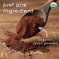 U Chocolate Organic Cacao Powder Natural Fresh From our Farm 1 bag 16 oz