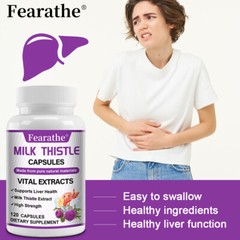 MILK THISTLE CAPSULES-Supports Liver Health Milk Thistle Extract,Detox