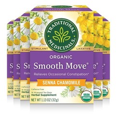 Traditional Medicinals Smooth Move Tea Chamomile Senna 96 Bags Caffeine Free