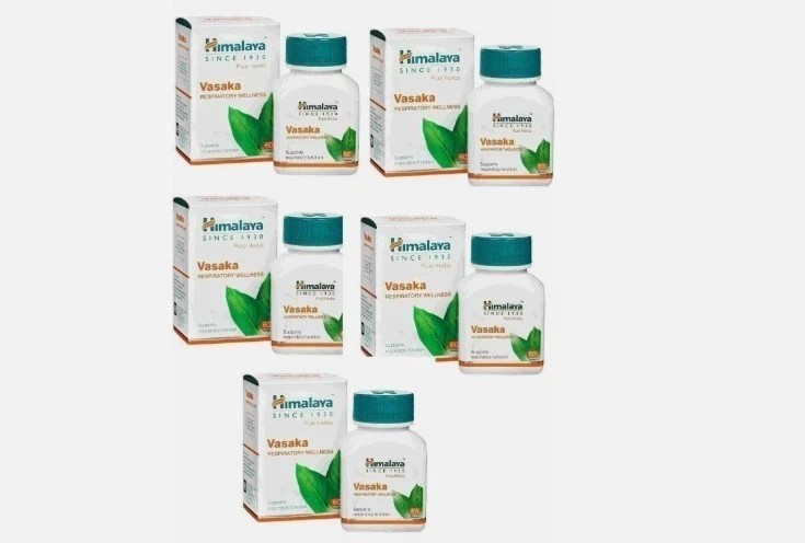 🌿 Himalaya Vasaka – 60 Tablets Each | Pack of 5 | Expiry 10-2027 M238