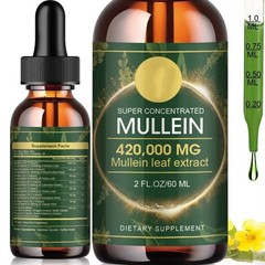 Premium Mullein Leaf Extract Extra Concentrated 2 Oz/60 ML Lung Cleanse Drops