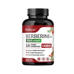 Berberine + Black Pepper Capsules – 1200mg – Cardiovascular Health Protection